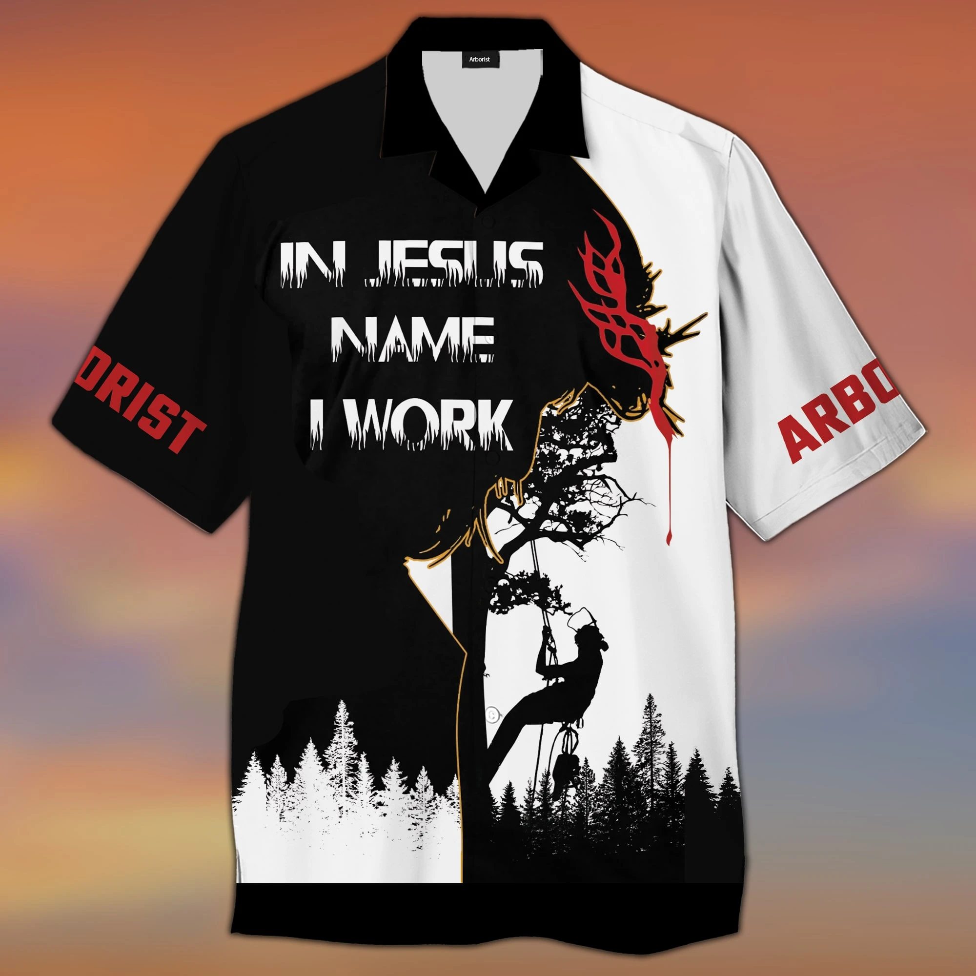 In Jesus Name I Work Hawaiian Shirt Hw4363