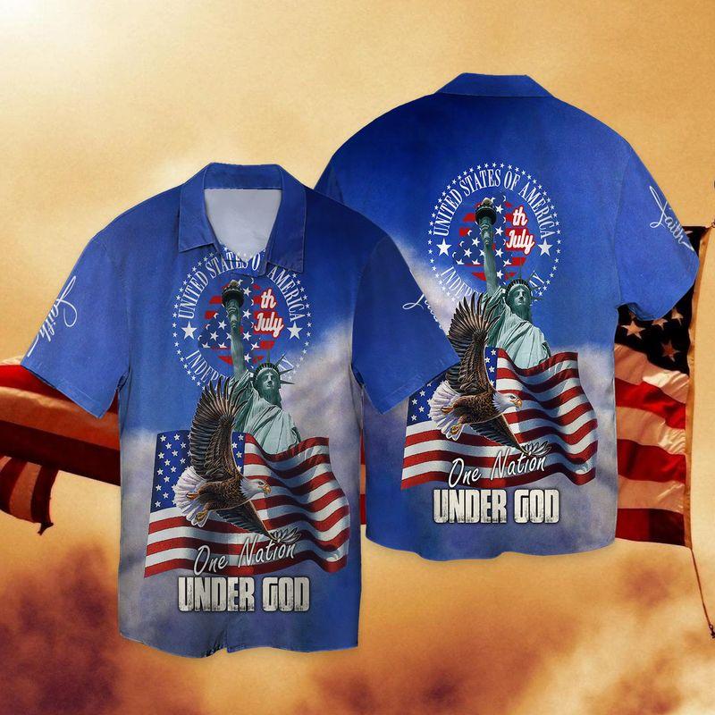 Independence Day One Nation Under God Hawaiian Shirt Hw6291