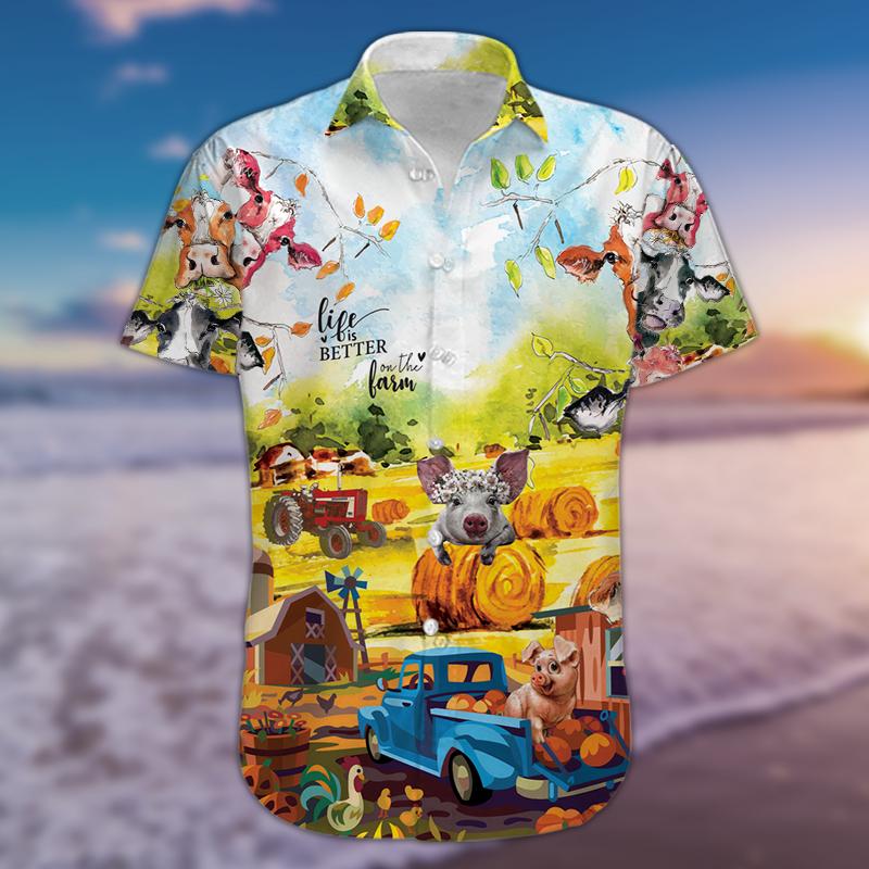 Life Is Better On A Farm Hawaiian Shirt Hw6181