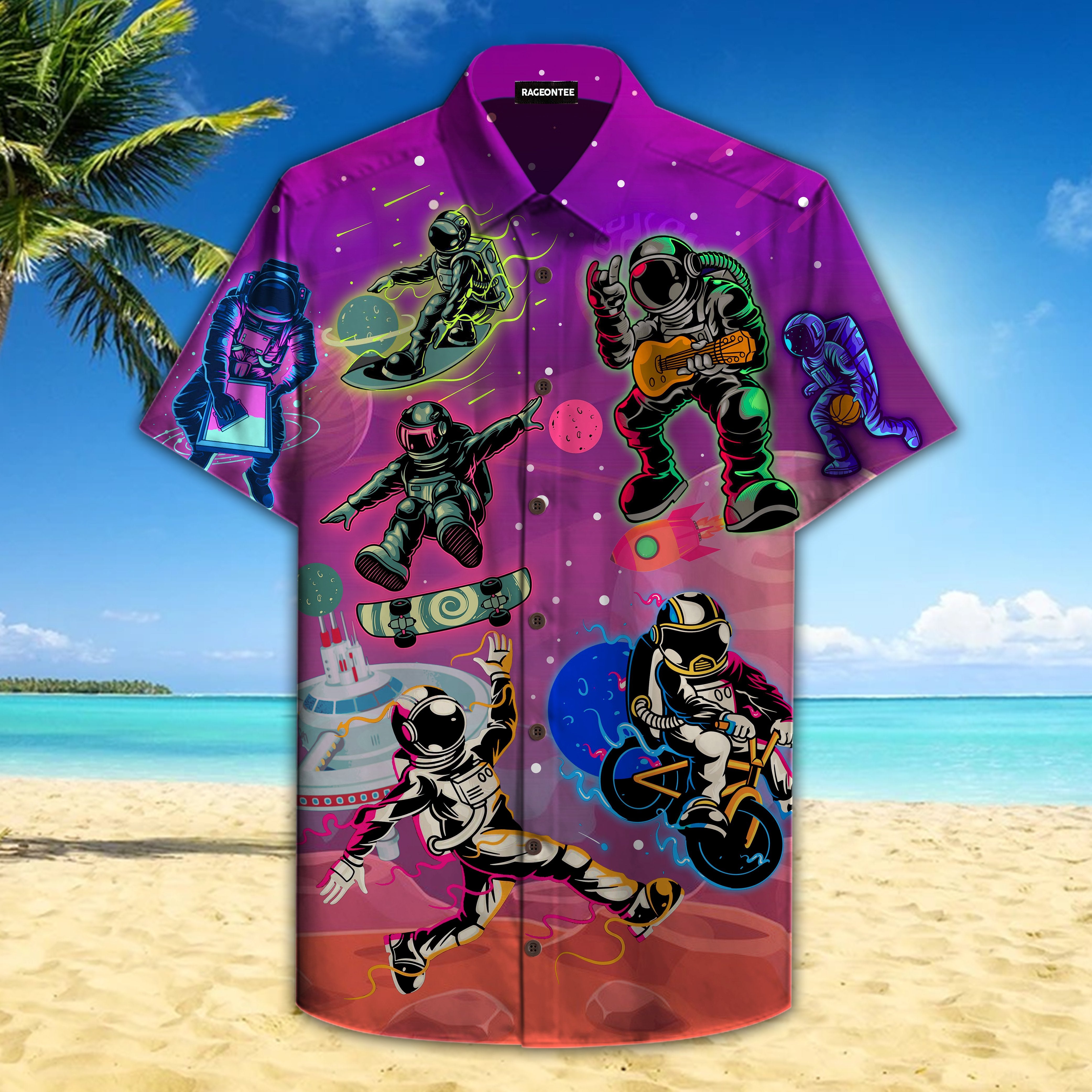 Life Of Astronauts In Space Hawaiian Shirt Hw4506