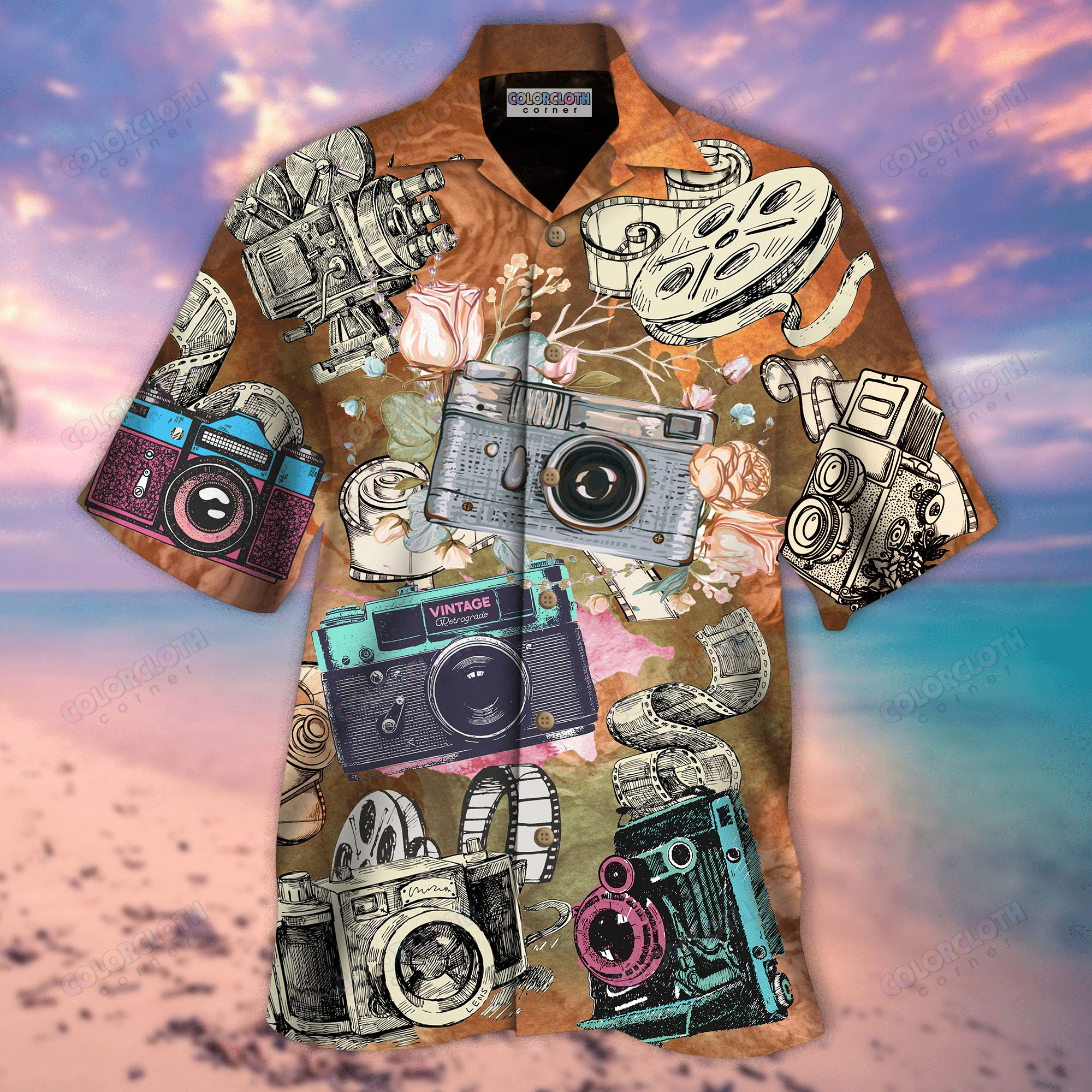 Look At Old Cameras Hawaiian Shirt Hw5294