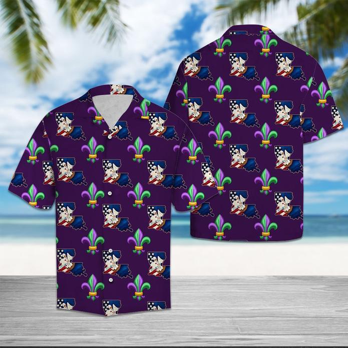 Louisiana Fleur De Lis Mardi Hawaiian Shirt Hw5876