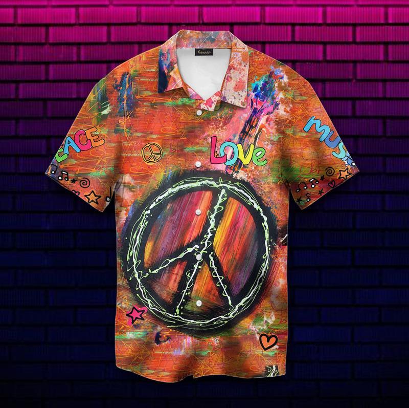 Love, Peace And Music Hawaiian Shirt Hw4493