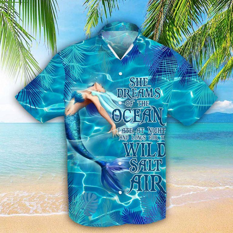 Mermaid She Dreams Of The Ocean Hawaiian Shirt Hw6613