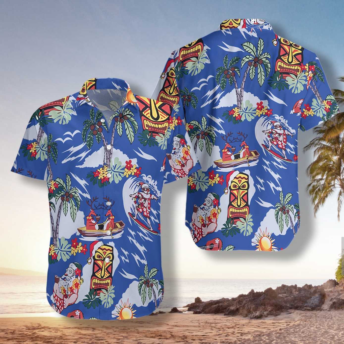 Merry Christmas Santa Claus Hawaiian Shirt Hw5844