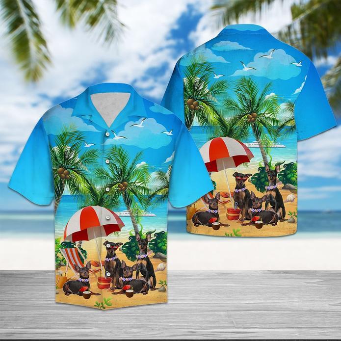 Miniature Pinscher Beach Summer Hawaiian Shirt Hw5565