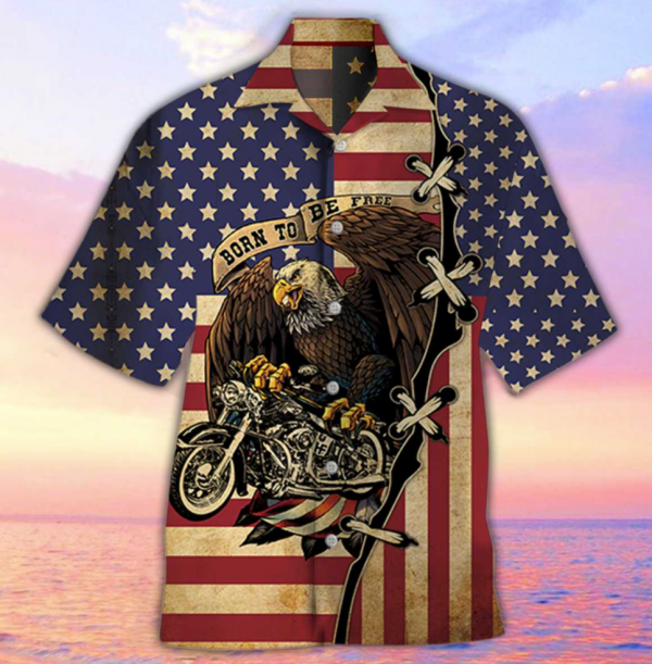 Motorcycle Born To Be Free Hawaiian Shirt Hw5971