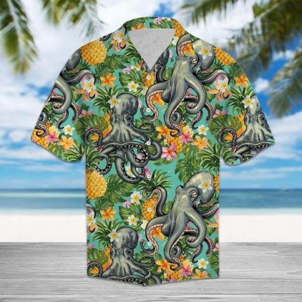 Octopus Pineaaple Tropical Hawaiian Shirt Hw4252