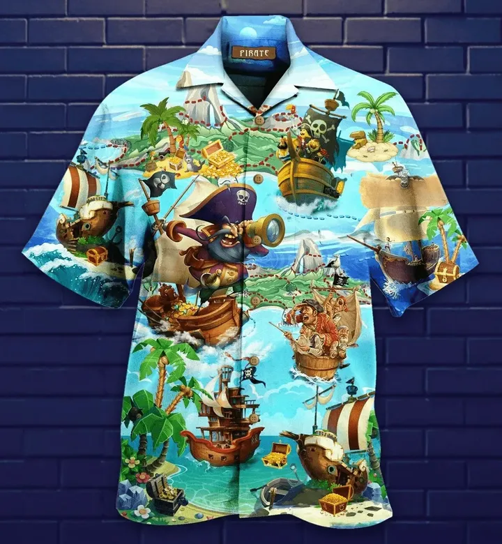 Pirate It'S Time Of Treasure Hawaiian Shirt Hw4589