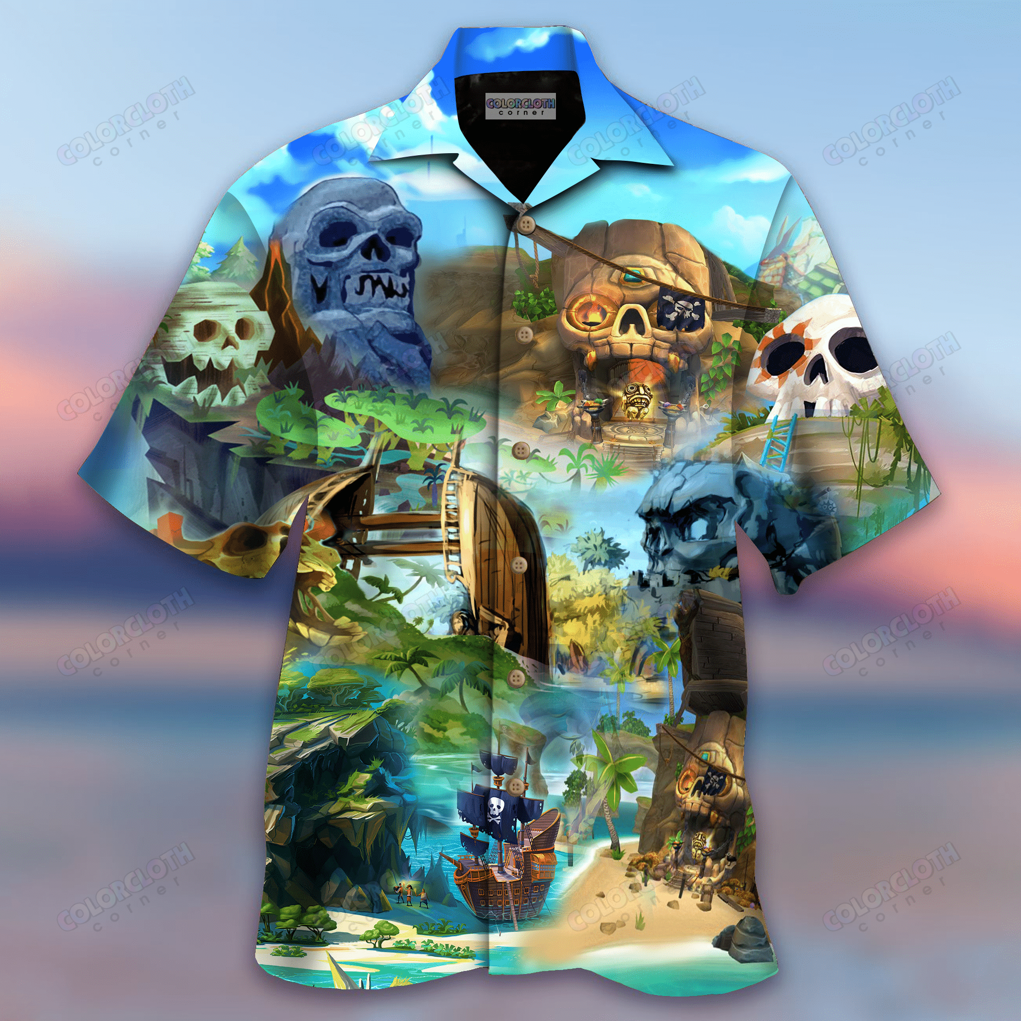 Relax On The Skull Hawaiian Shirt Hw5344