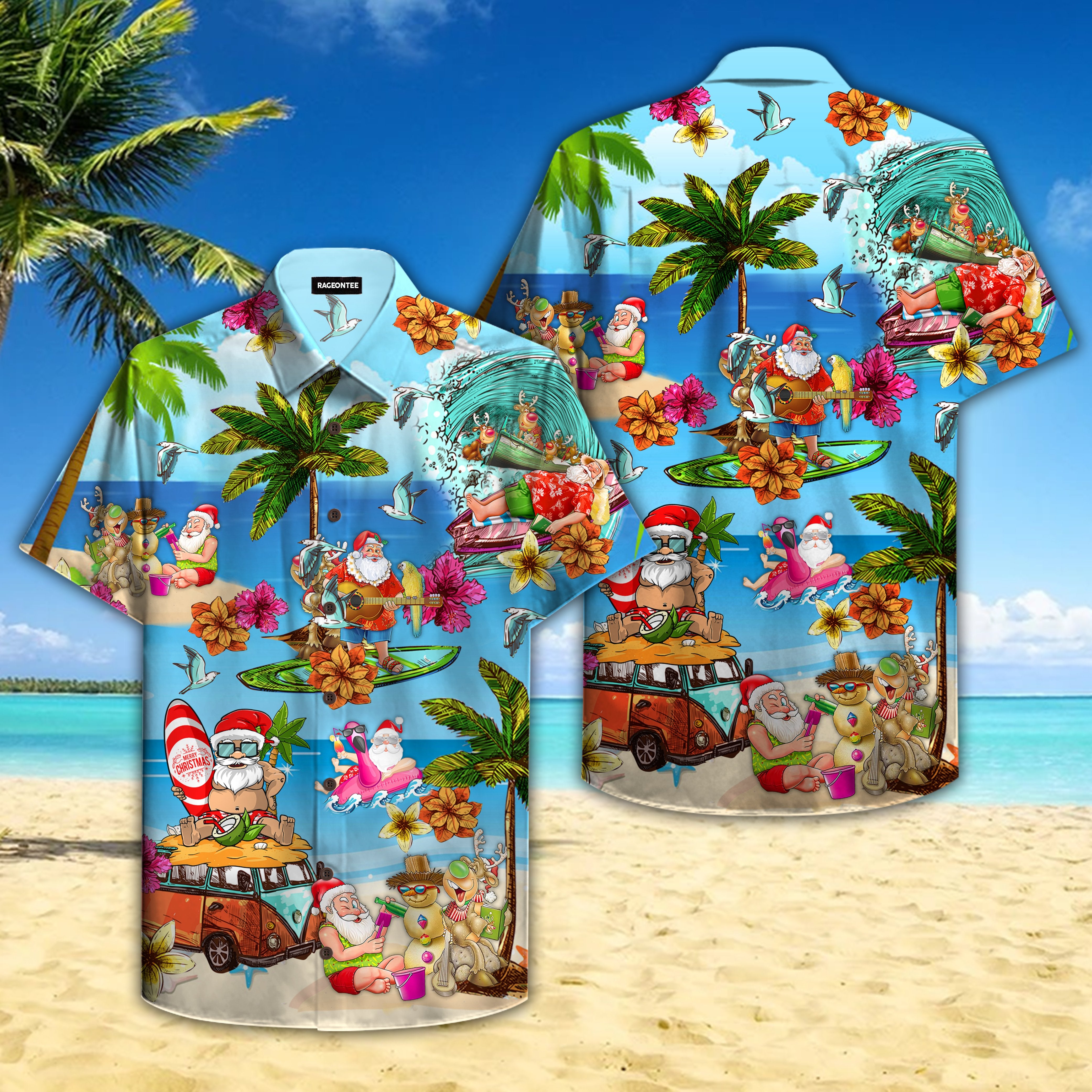 Santa On The Beach Hawaiian Shirt Hw4510