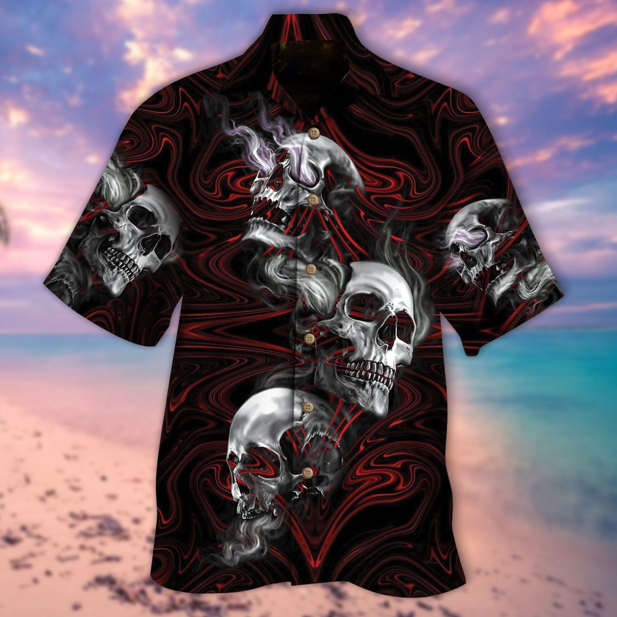 Skull Hawaiian Shirt Hw6612