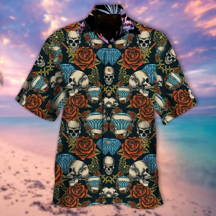 Skulls And Precious Diamonds Hawaiian Shirt Hw6635