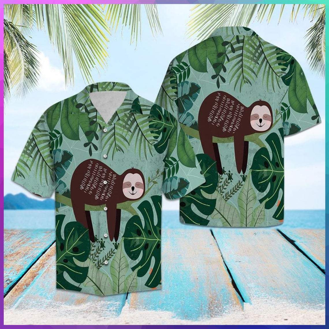 Sloth Jungle Hawaiian Shirt Hw5181