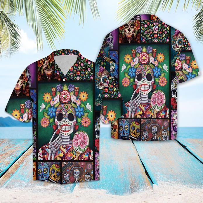 Sugar Skull Make Your Mind Fly Hawaiian Shirt Hw5576