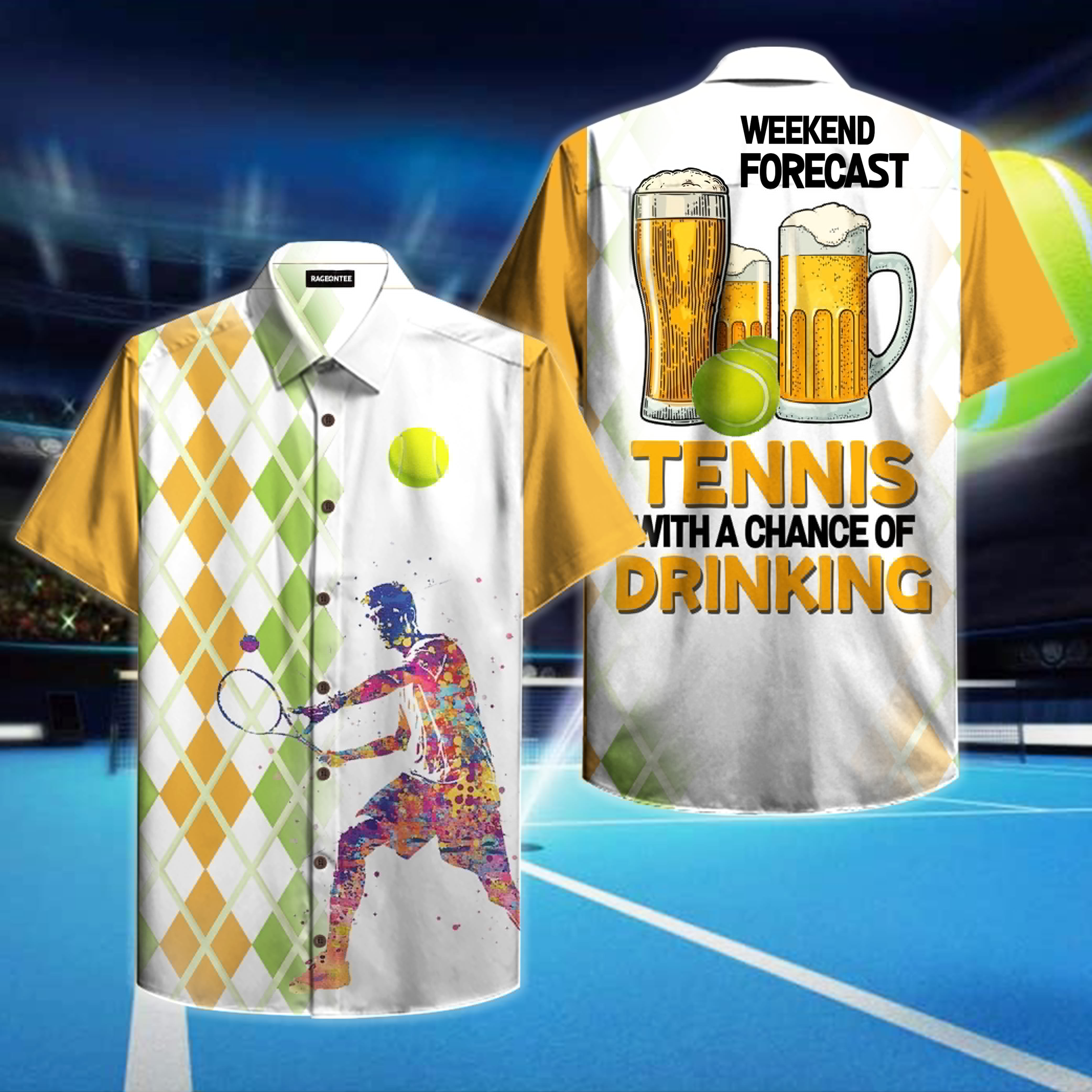 Tennis With A Chance Of Drinking Hawaiian Shirt Hw4720