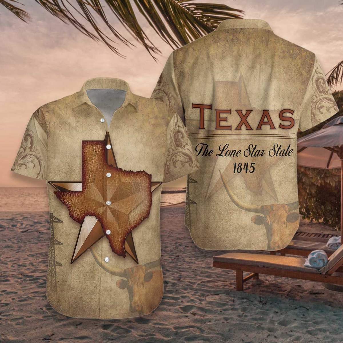 Texas The Lone Star Hawaiian Shirt Hw5551