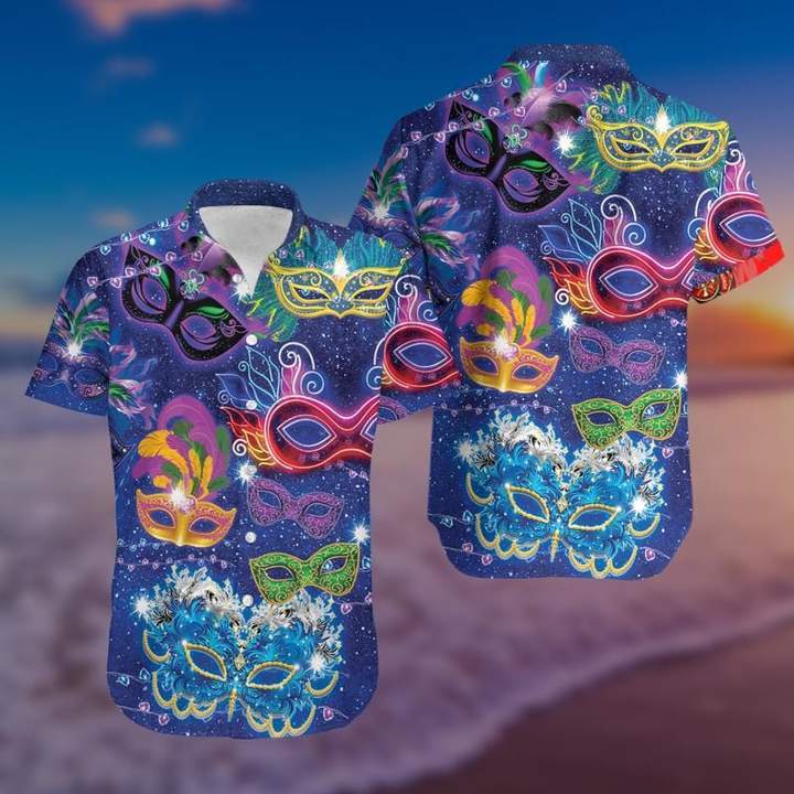 The Beads Mardi Gras Hawaiian Shirt Hw6105