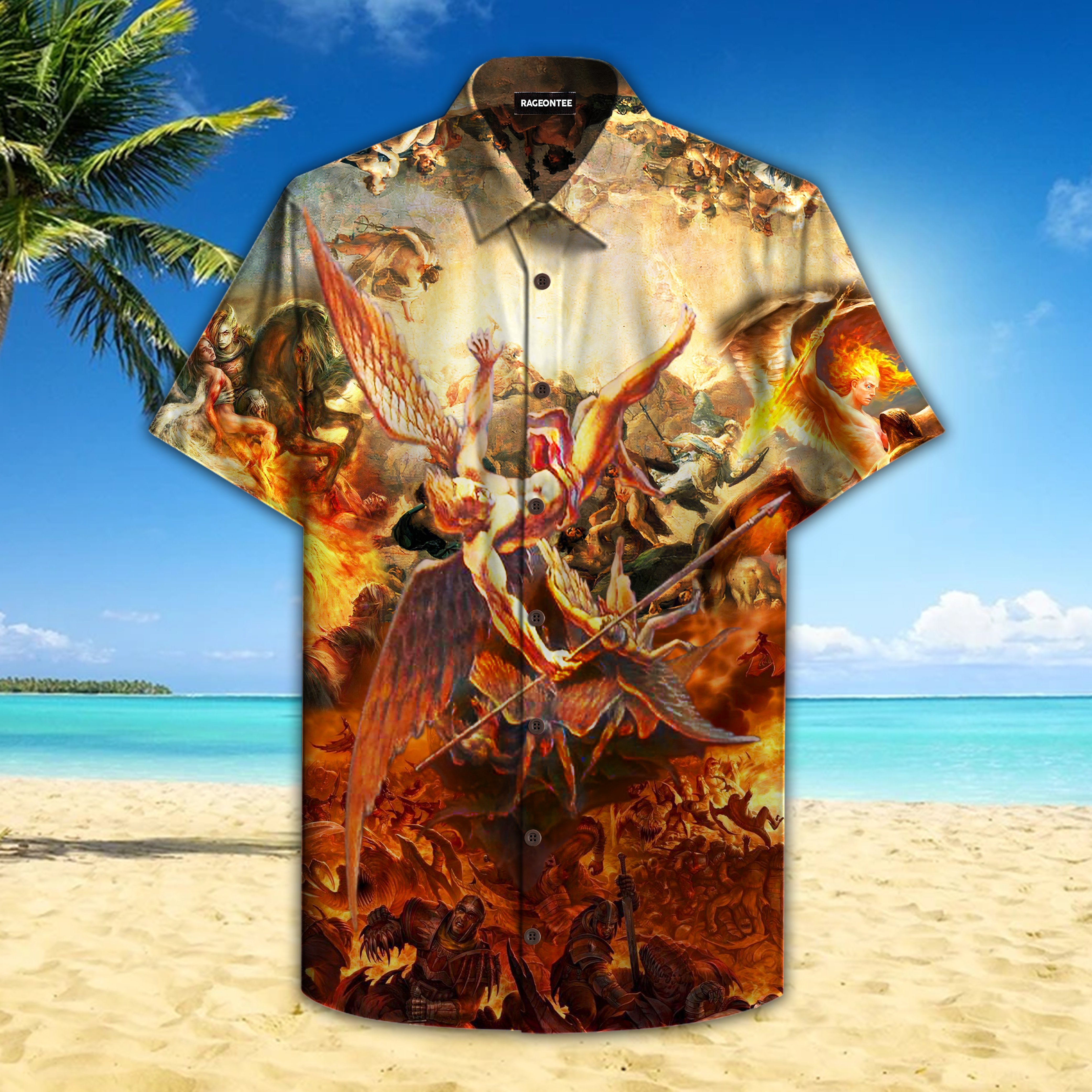 The Fallen Angel Lucifer Hawaiian Shirt Hw4199