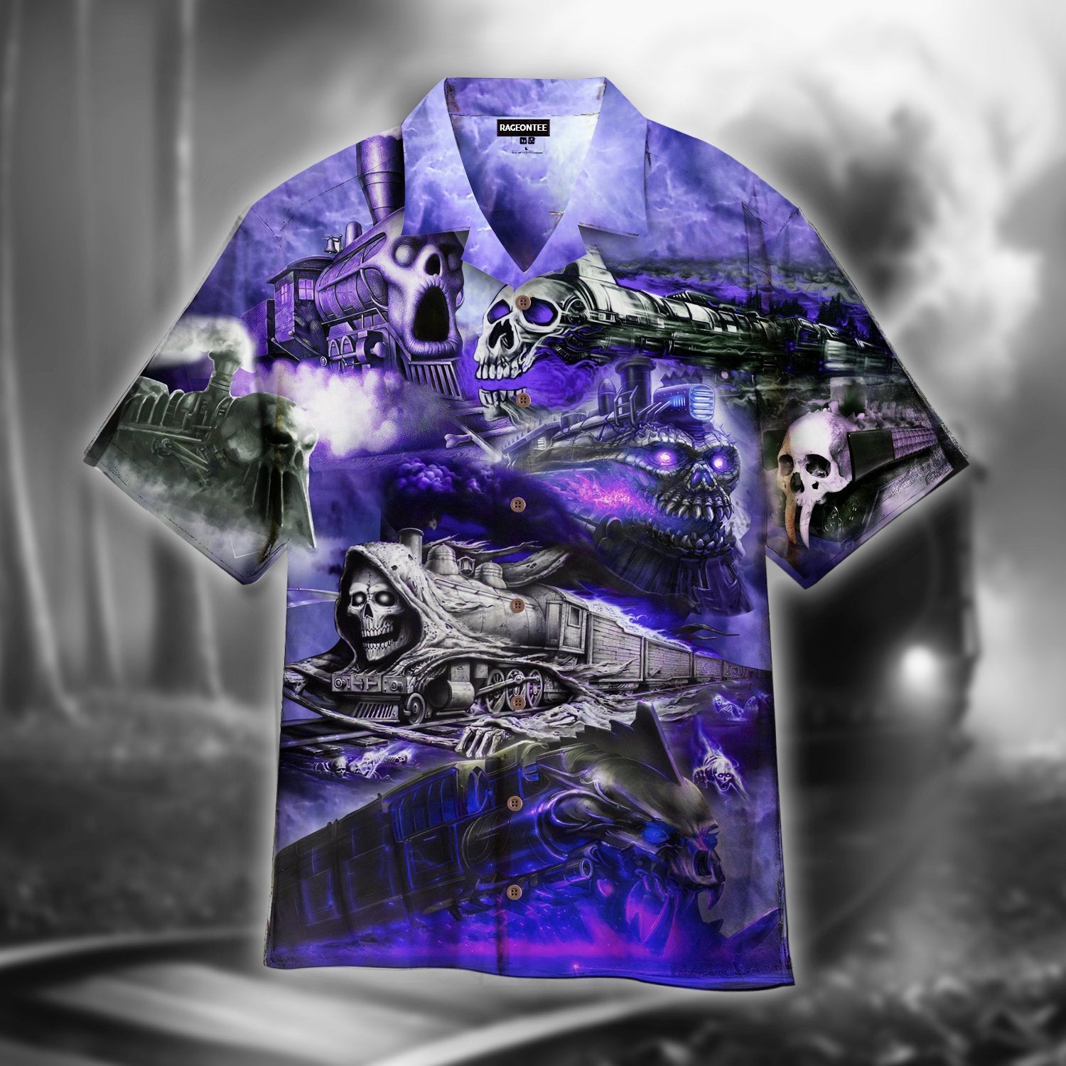 The Skull Storm Trains Hawaiian Shirt Hw4692