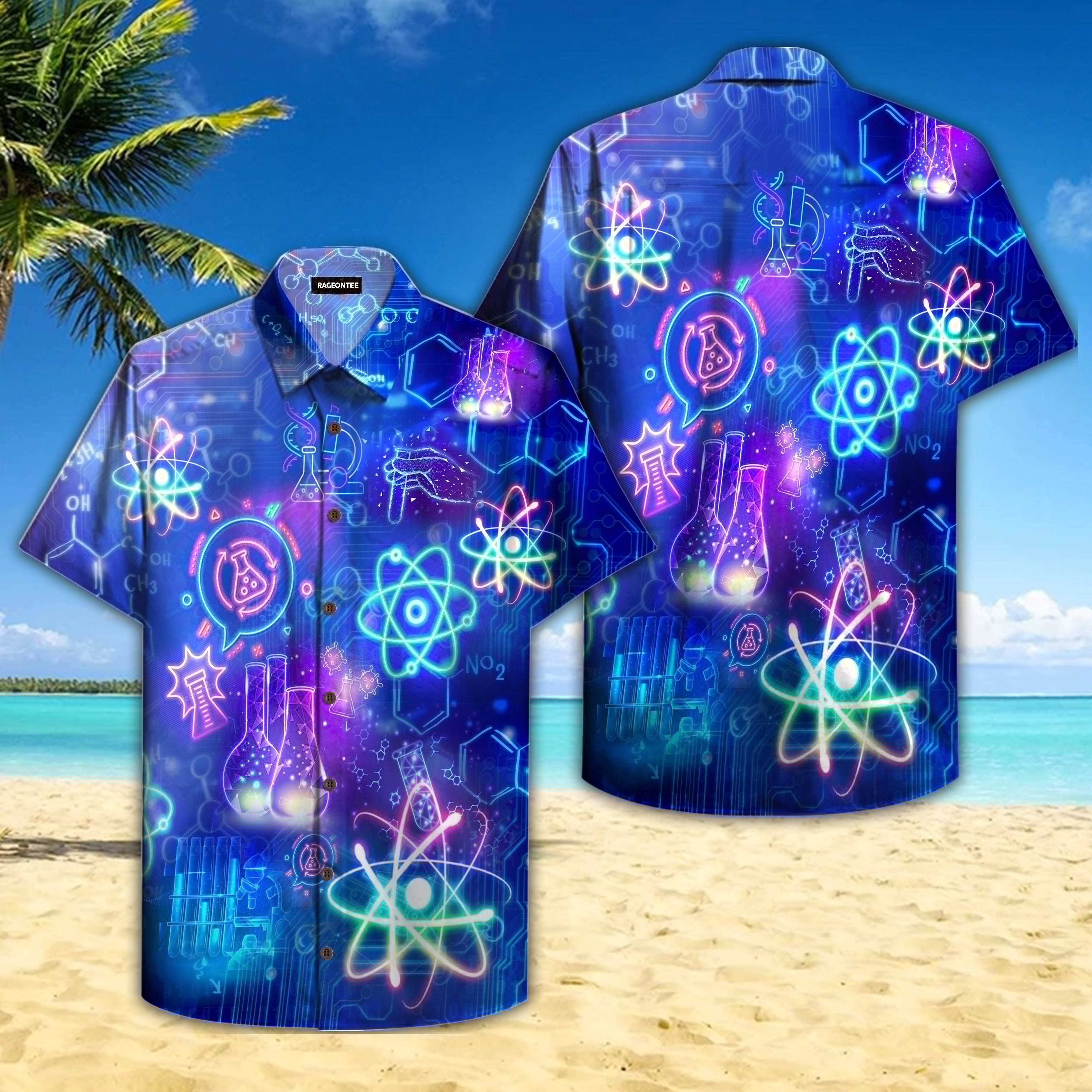 Think Like A Proton Chemistry Hawaiian Shirt Hw4693