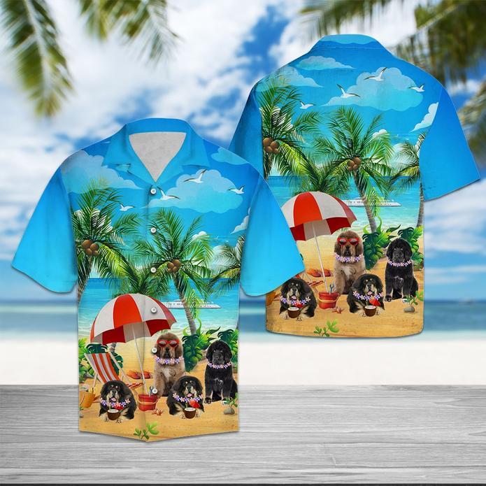 Tibetan Mastiff Beach Summer Hawaiian Shirt Hw5566