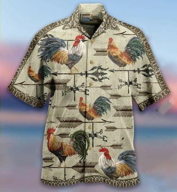 Weathervane Rooster Hawaiian Shirt Hw4599