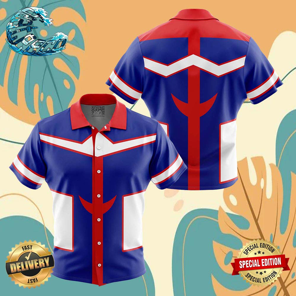 All Might My Hero Academia Button Up Anime Ape Hawaiian Shirt