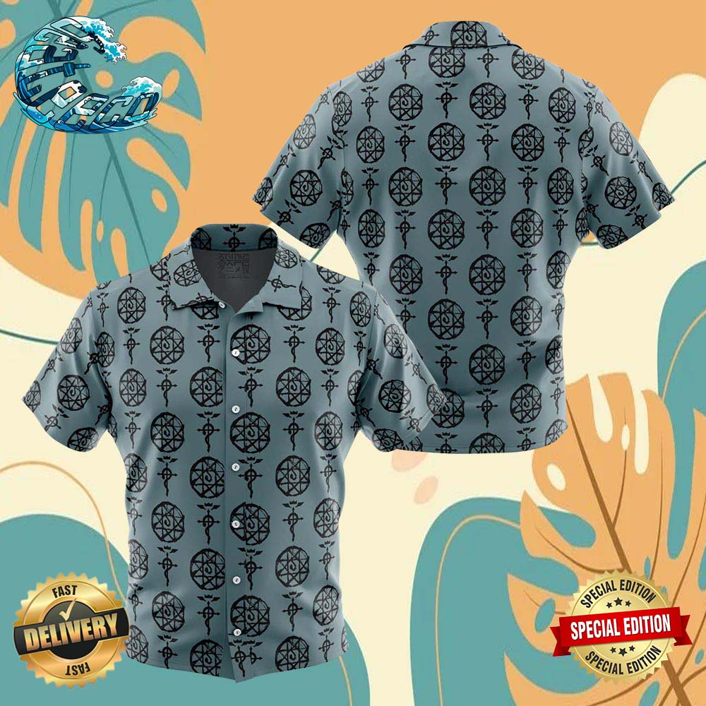 Alphonse V1 Full Metal Alchemist Button Up Anime Ape Hawaiian Shirt