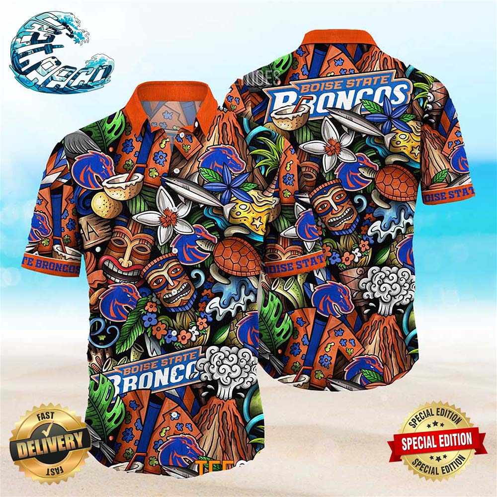 Boise State Broncos NCAA Mens Floral Special Design Hawaiian Shirt