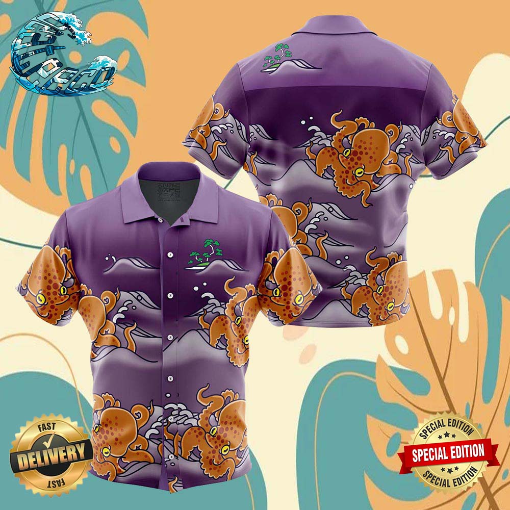 Chili Octo Aloha Splatoon Button Up Anime Ape Hawaiian Shirt