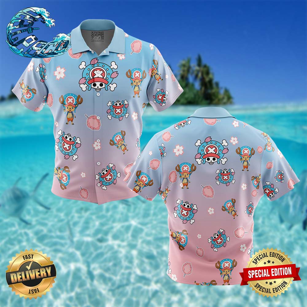 Chopper Pattern One Piece Button Up Hawaiian Shirt