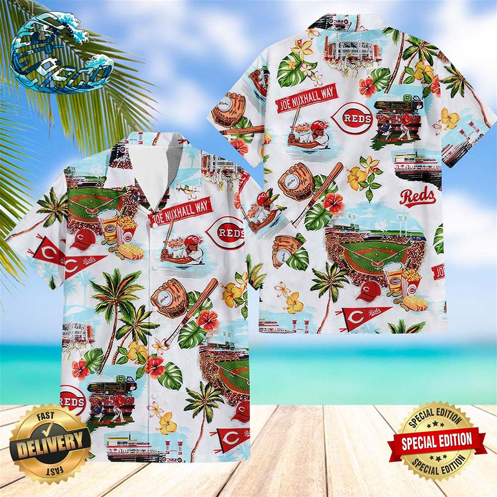 Cincinnati Reds Scenic Hawaiian Shirt