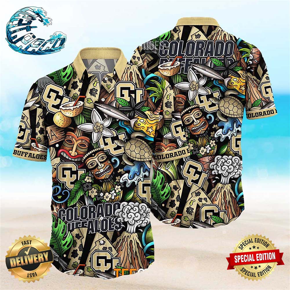 Colorado Buffaloes NCAA Mens Floral Special Design Hawaiian Shirt