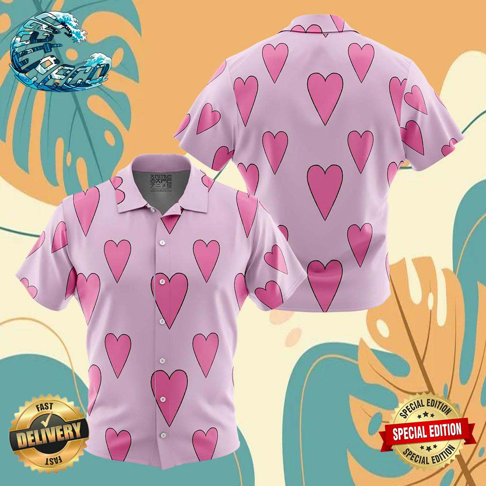 Corazon Donquixote Rosinante One Piece Button Up Anime Ape Hawaiian Shirt