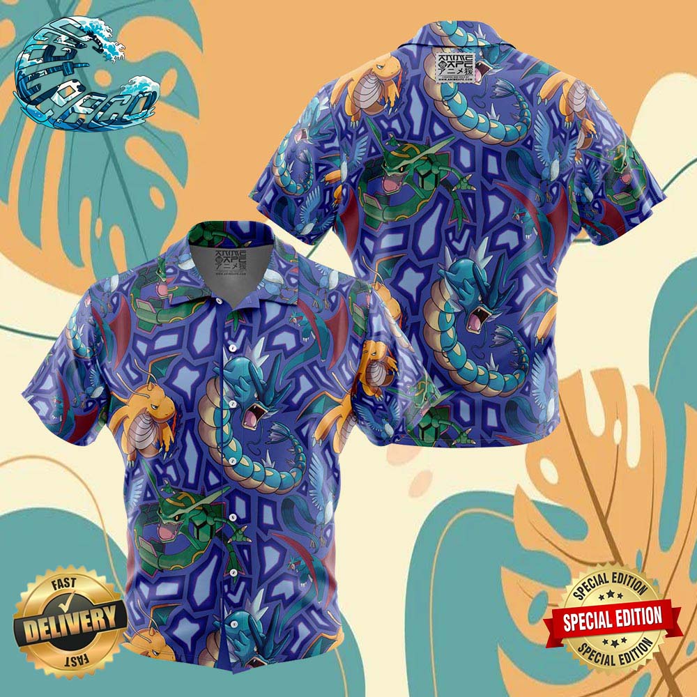 Flying Type Pokemon Pokemon Button Up Anime Ape Hawaiian Shirt