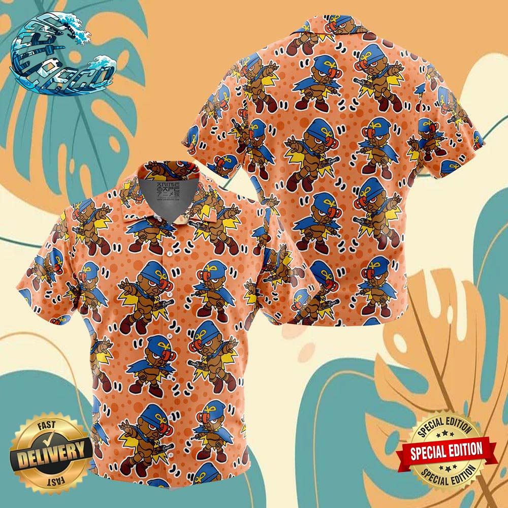 Geno Super Mario Bros Button Up Anime Ape Hawaiian Shirt