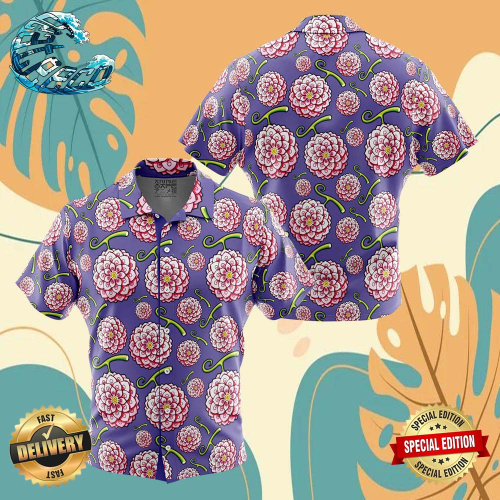 Hana Hana no Mi One Piece Button Anime Ape Up Hawaiian Shirt