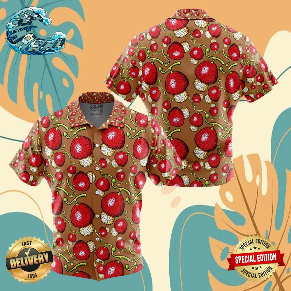 Hito Hito no Mi One Piece Button Up Anime Ape Hawaiian Shirt