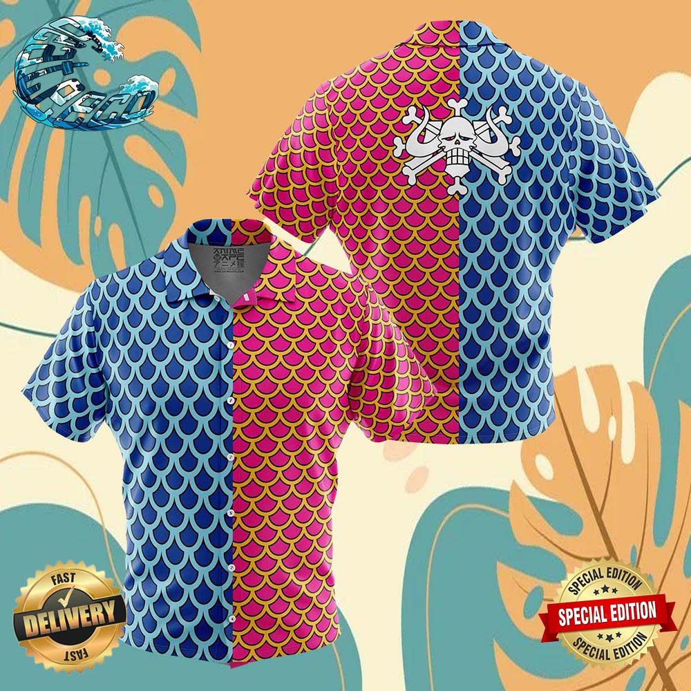 Kaido Pattern One Piece Button Up Anime Ape Hawaiian Shirt