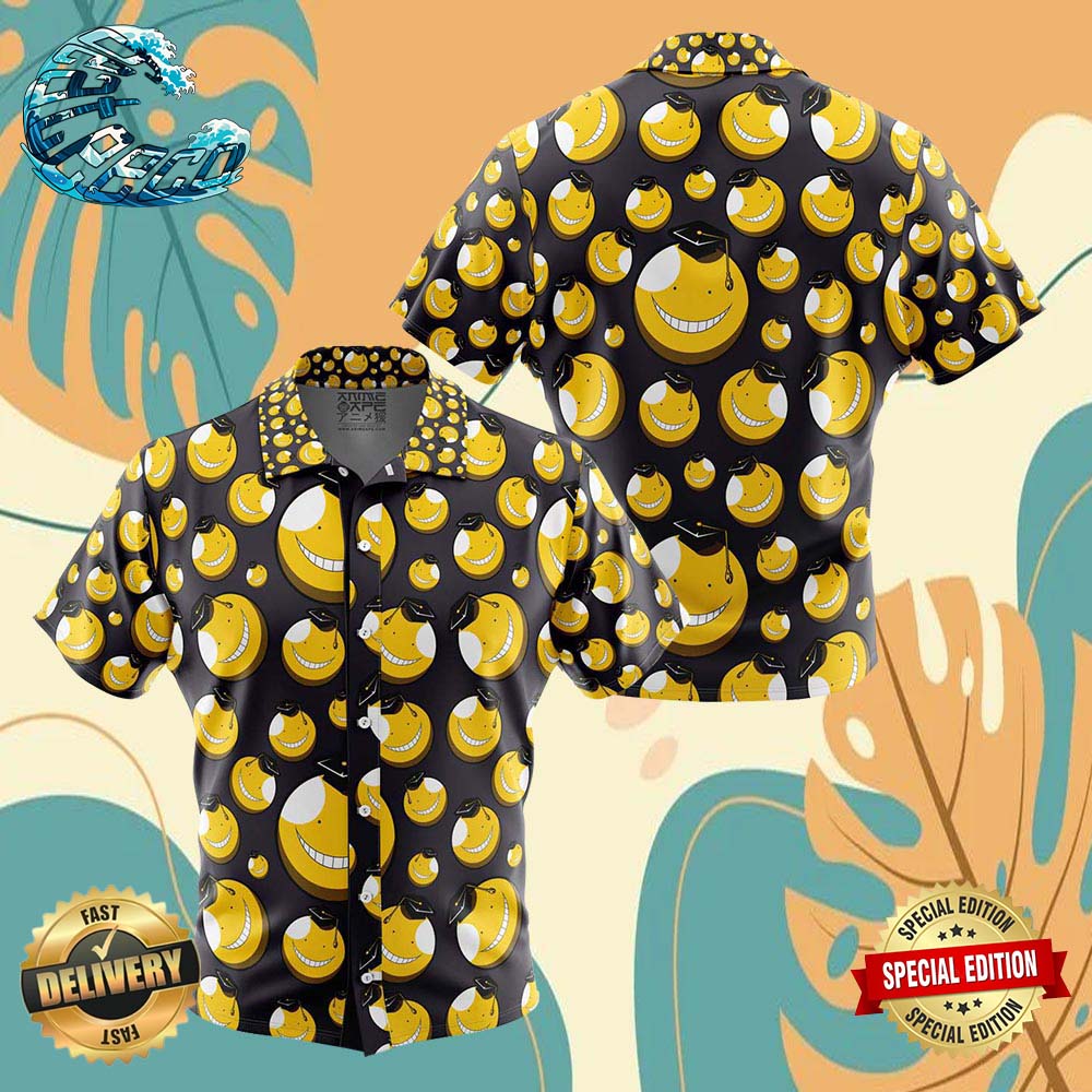 Koro-sensei Assassination Classroom Button Up Anime Ape Hawaiian Shirt