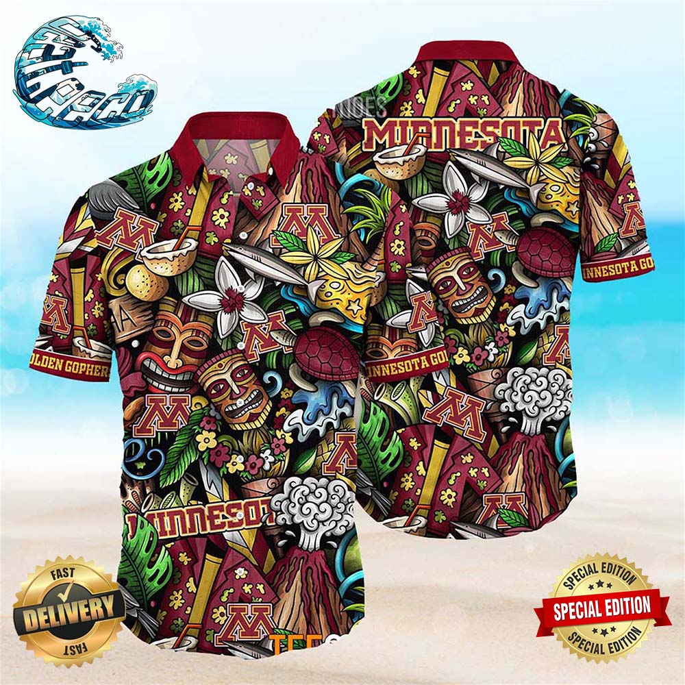 Minnesota Golden Gophers Ncaa Mens Floral Special Design Hawaiian Shirt