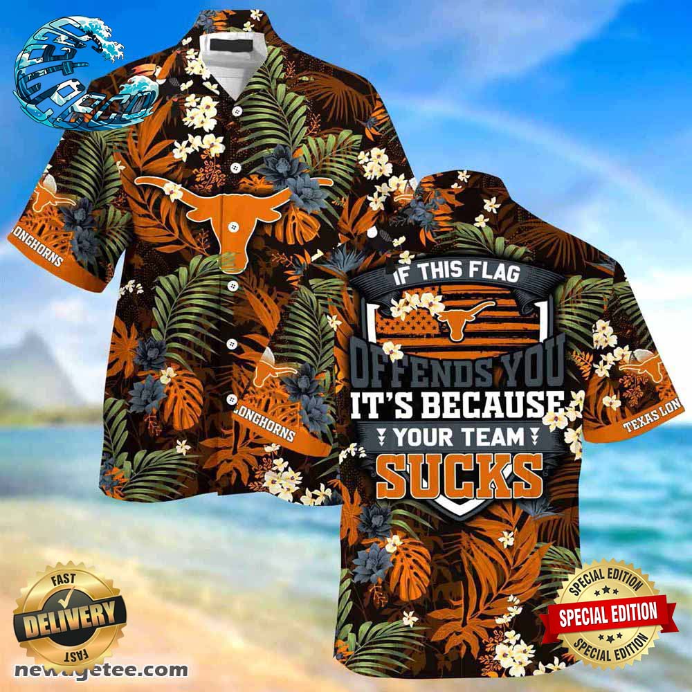 Texas Longhorns Summer Beach Hawaiian Shirt This Flag Offends You