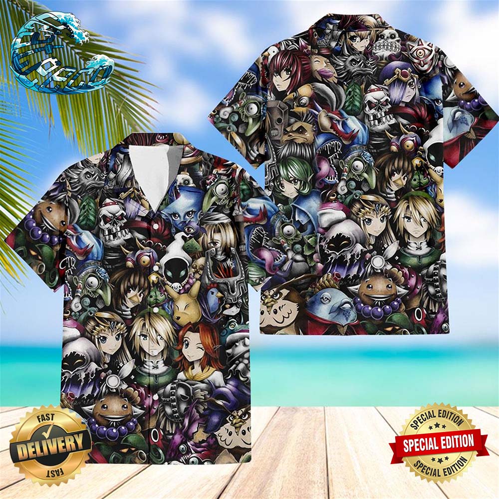 The Legend Of Zelda All Zelda Characters Tropical Hawaiian Shirt