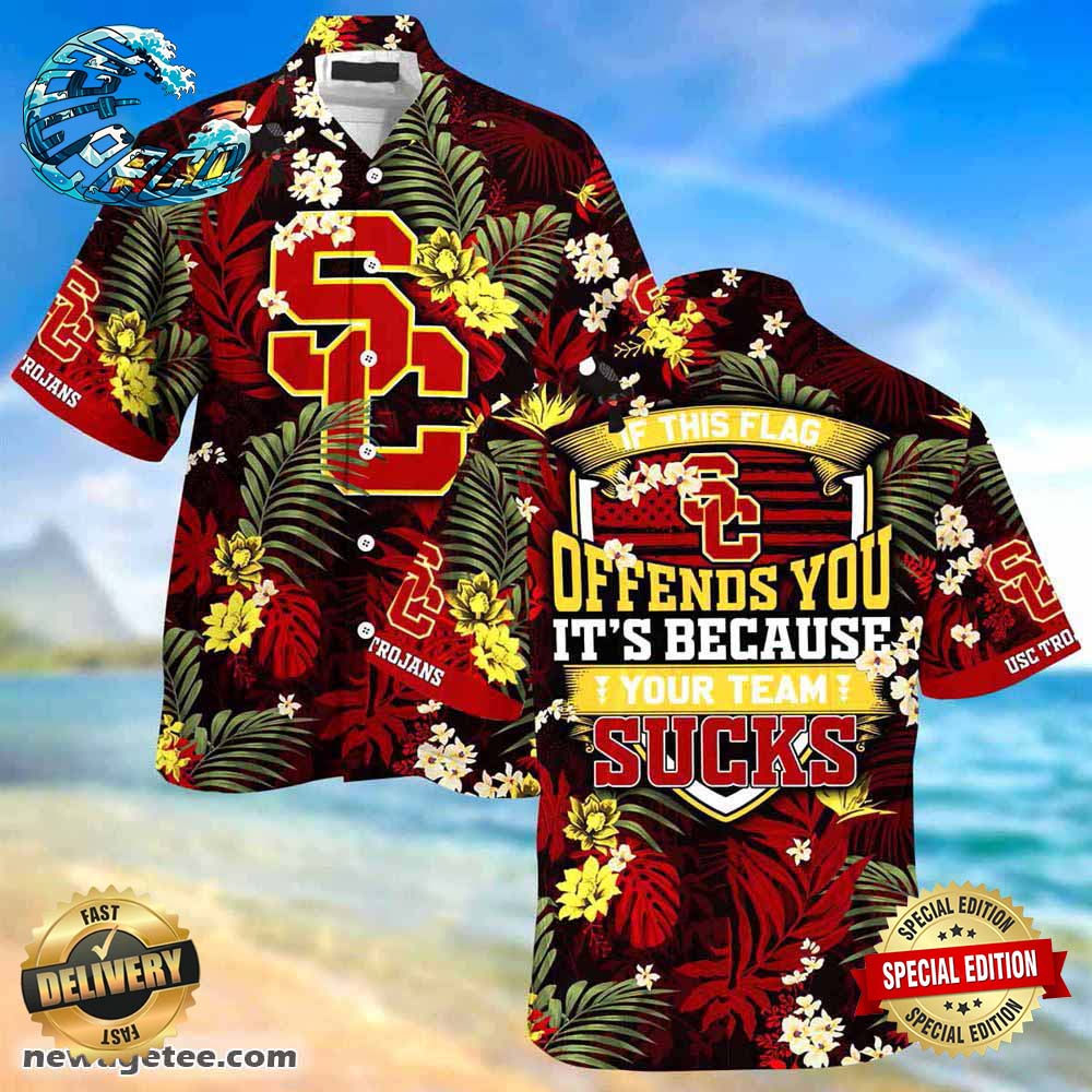 Usc Trojans Summer Beach Hawaiian Shirt This Flag Offends You