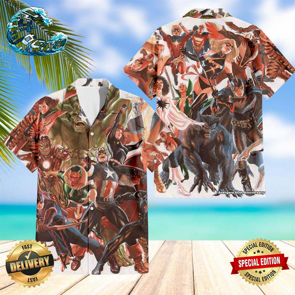 Alex Ross Avengers and X-Men's 60 Year Legacies Come Alive Hawaiian Shirt