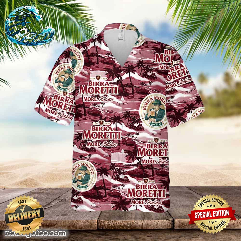 Birra Moretti Hawaiian Sea Island Pattern Hawaiian Shirt