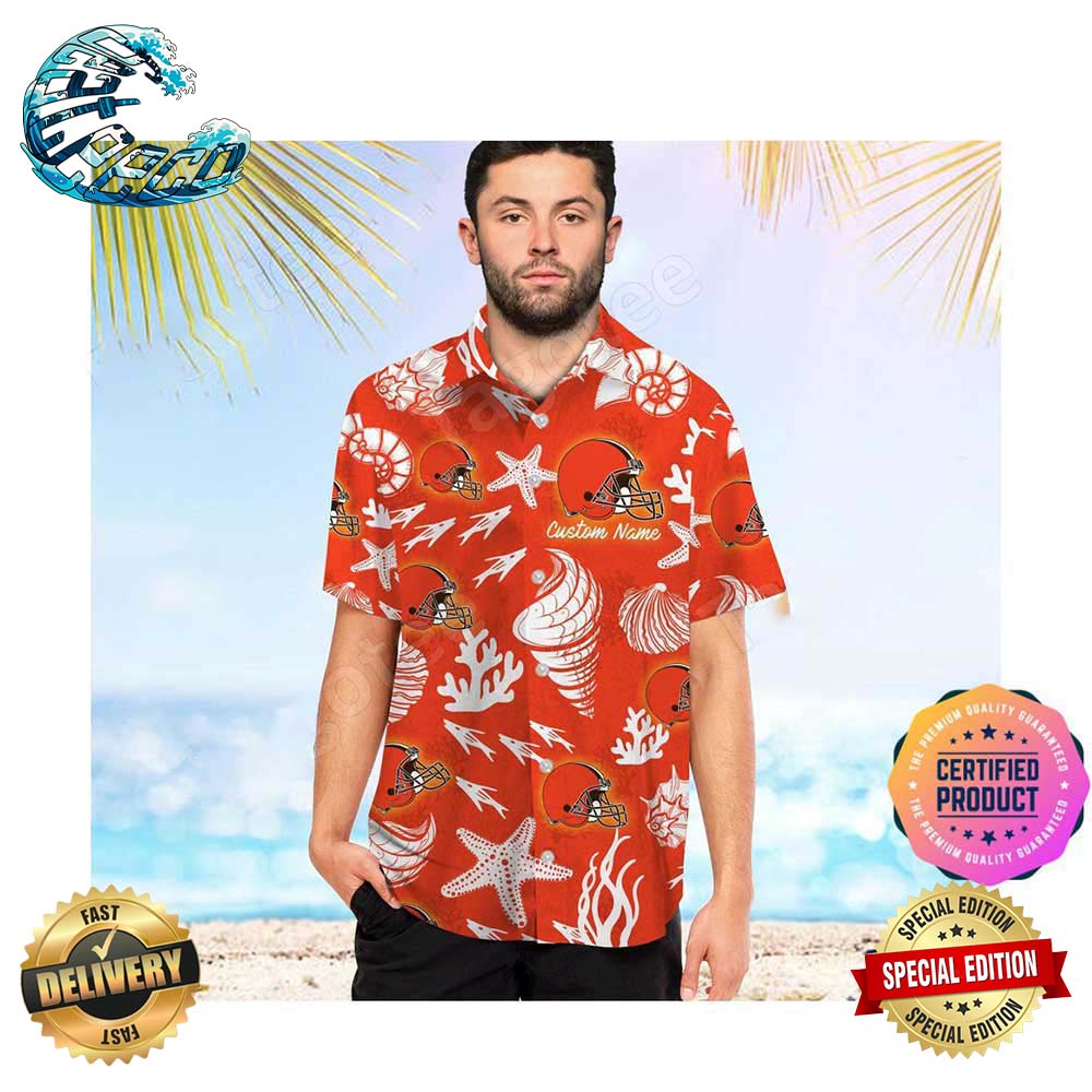 Cleveland Browns Aloha Hawaiian Shirt, Beach Shorts Custom Name For Men Women