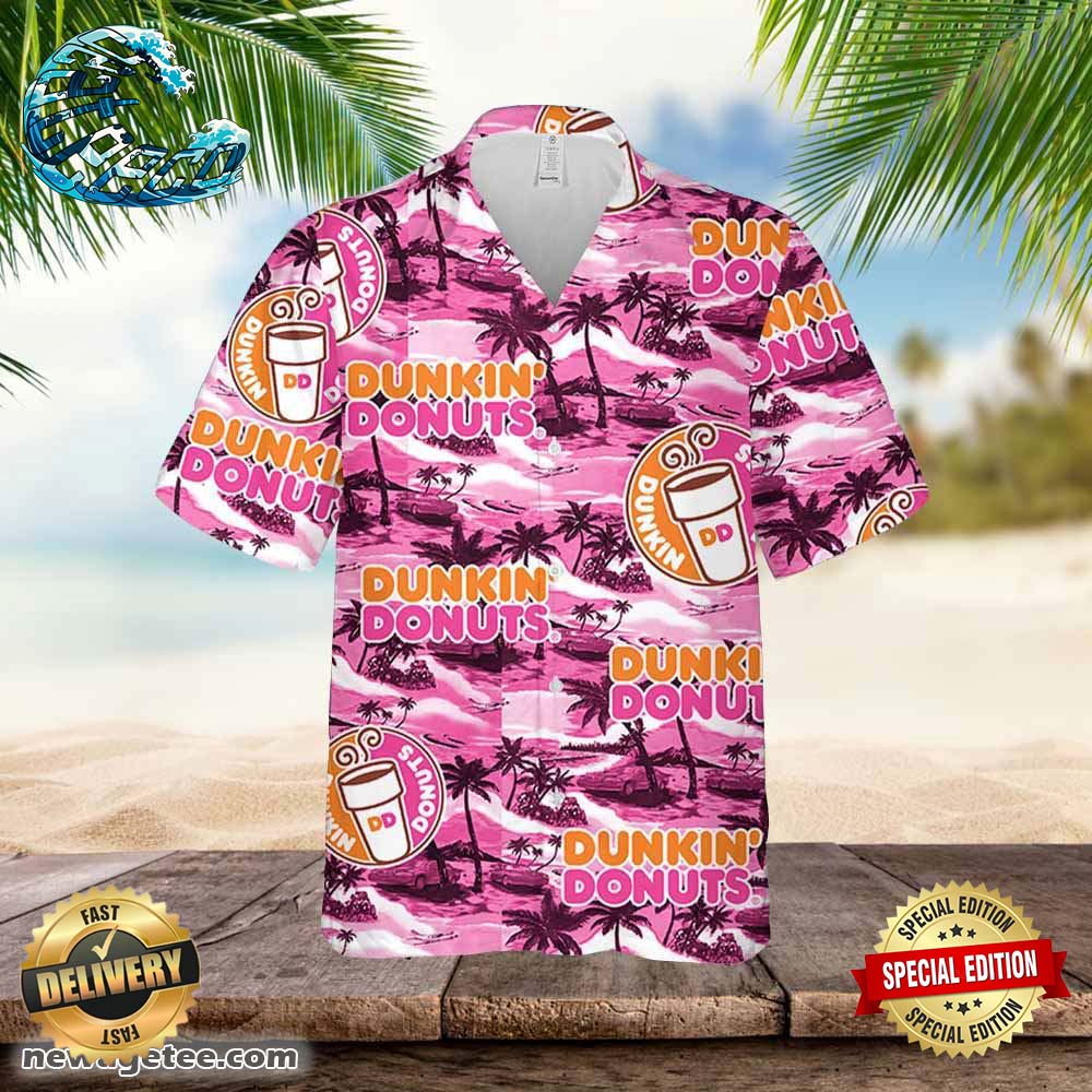 Dunkin Donuts Hawaiian Sea Island Pattern Hawaiian Shirt