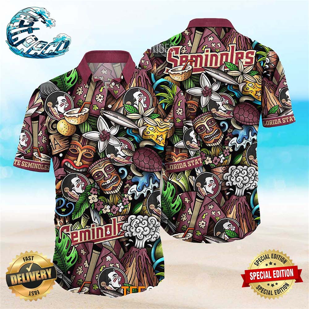 Florida State Seminoles Ncaa Mens Floral Special Design Hawaiian Shirt